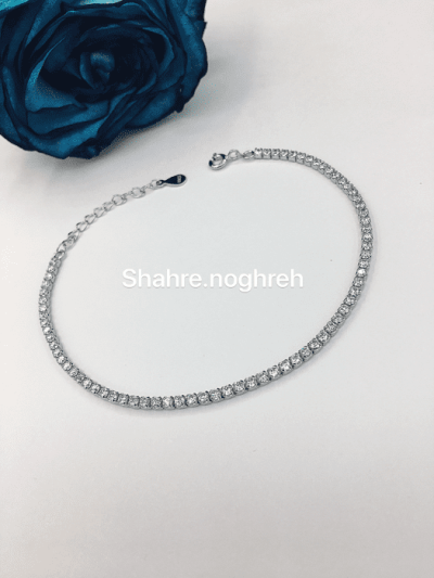 دستبند نقره جواهر تنیسی ظریف