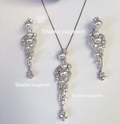 نیمست نقره جواهر لوکس مروارید پرورشی