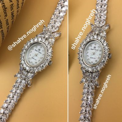 ساعت نقره جواهر لوکس رویال