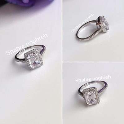 انگشتر نقره جواهر امرالدکات