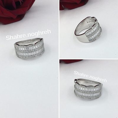 انگشتر نقره جواهر لوکس
