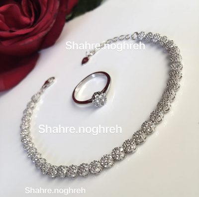 دستبند نقره جواهر فلاور 🌸