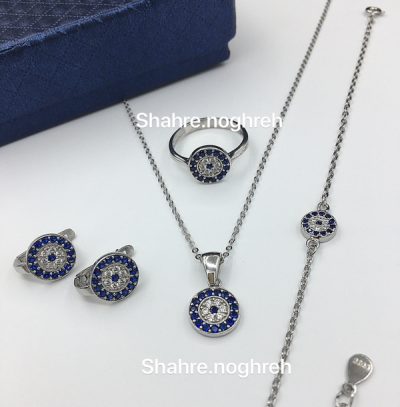 نیمست نقره جواهر چشمنظر 🧿