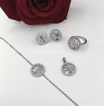 نیمست نقره جواهر درخت زندگی