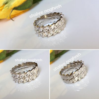 انگشتر نقره جواهر مارکیز