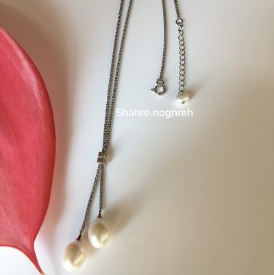 گردنبند نقره جواهر مروارید اصل