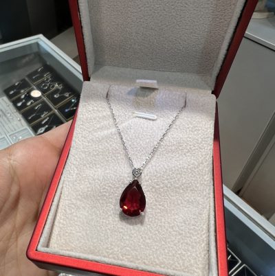 گردنبند نقره جواهر یاقوتی ❤️