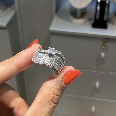 انگشتر نقره جواهر لوکس 💍