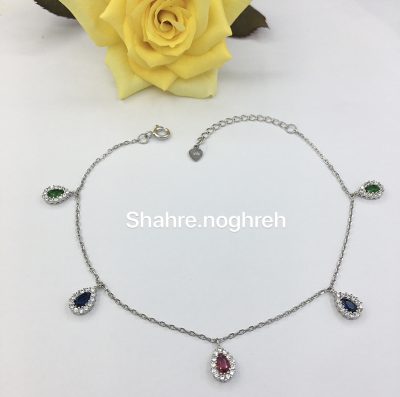 پابند نقره جواهر