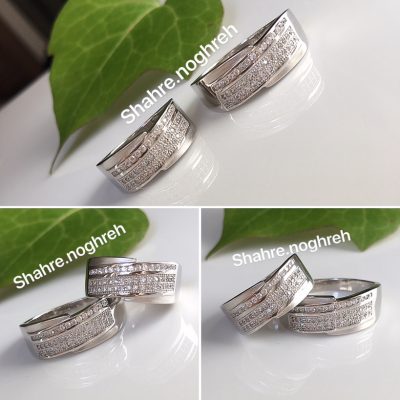 حلقه ست نقره جواهر شیک 🤌💎👩‍❤️‍👨💍