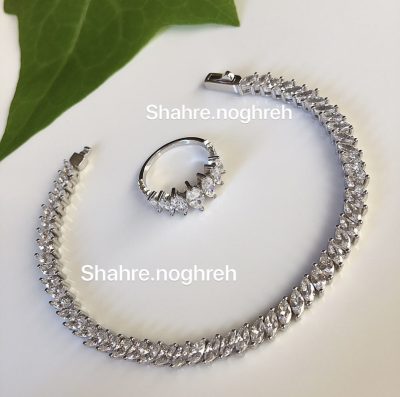 دستبند نقره جواهر لوکس مارکیز 💎