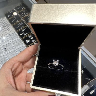 انگشتر نقره جواهر سولیتر 💍
