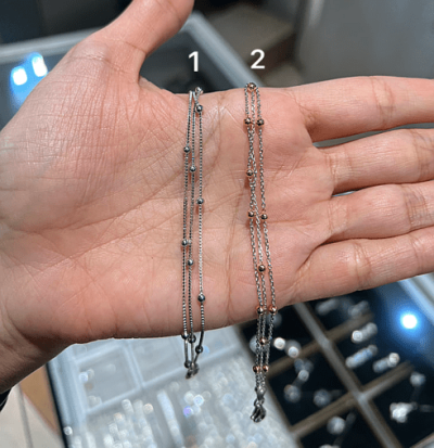 دستبند های ۳ لاین نقره 😍😍