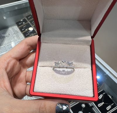 انگشتر نقره جواهر تاج 💍
