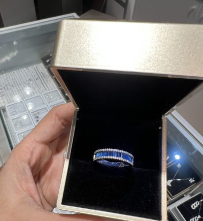 انگشتر نقره جواهر یاقوت کبود 💙