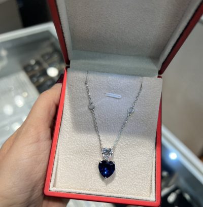 گردنبند نقره جواهر 🤍💙