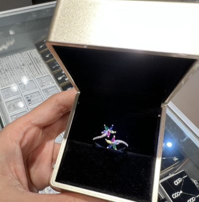 انگشتر نقره جواهر فری سایز مارکیز 🫶🌸