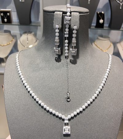 سرویس نقره جواهر امرالدکات وفلاور 🌸