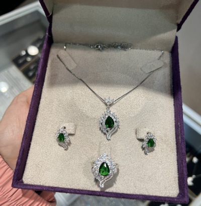 نیمست نقره جواهر لوکس زمرد🤌💚