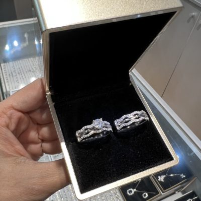 حلقه پشت حلقه نقره جواهر 💍💍