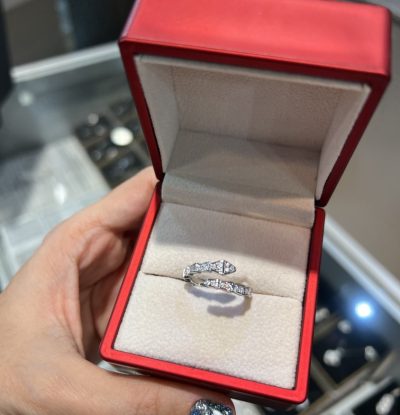 انگشتر نقره جواهر مار