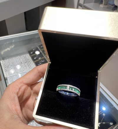 انگشتر نقره جواهر زمرد 💍💚