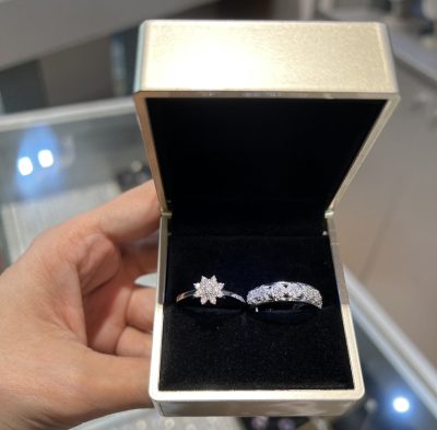 حلقه پشت حلقه نقره جواهر لوکس فلاور 💍💍🌸