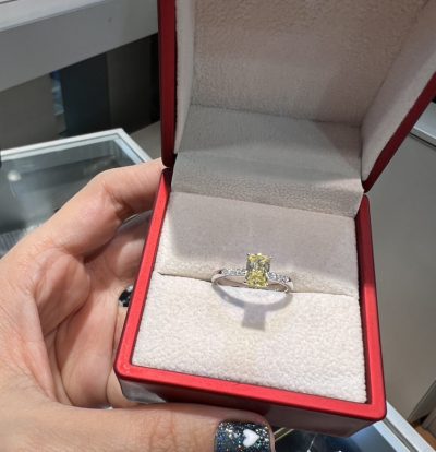 انگشتر نقره جواهر سیترین 💛