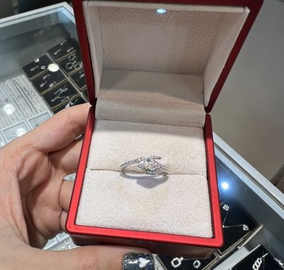 انگشتر نقره جواهر مار