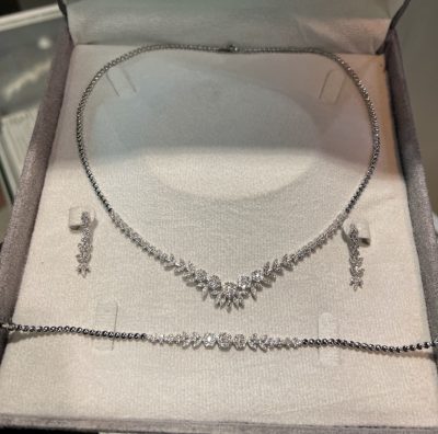 سرویس نقره جواهر تنیسی  فلاور 💎🫶🌸🤌