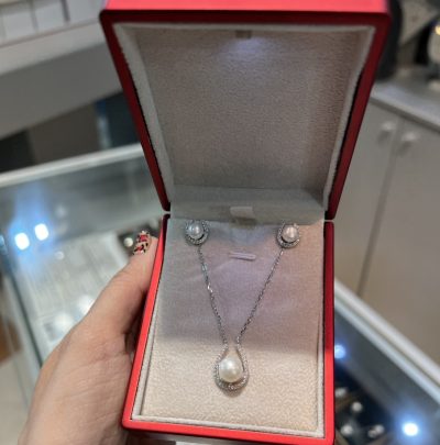 نیمست نقره جواهر خاص 🫶مروارید اصل