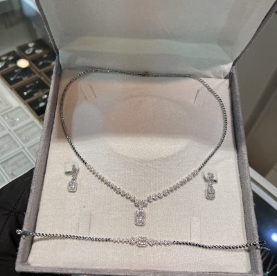 سرویس نقره جواهر لوکس امرالدکات و فلاور 💎🌸