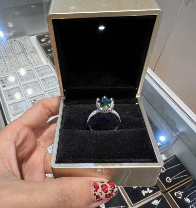 انگشتر نقره جواهر خاص زمرد 💚💍