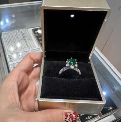 انگشتر نقره جواهر خاص زمرد 💚🫶💍