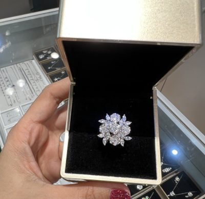 انگشتر نقره جواهر فلاور مارکیز 🌸💍