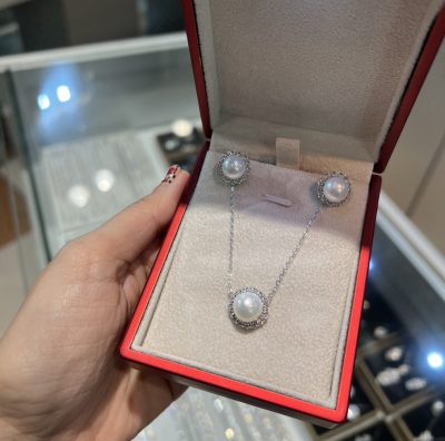 نیمست نقره جواهر خاص مروارید اصل 💎