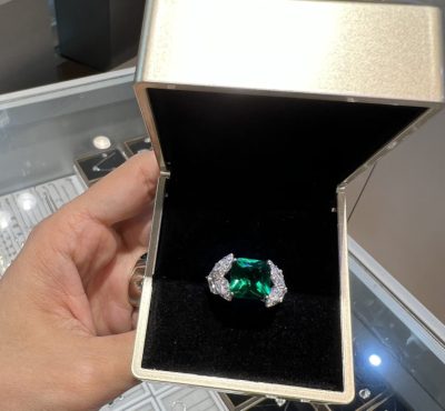 انگشتر نقره جواهر خاص زمرد 💚💍
