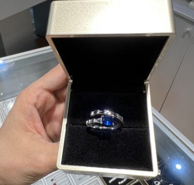 انگشتر نقره جواهر خاص یاقوت کبود 💙💎