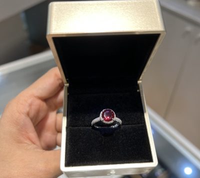 انگشتر نقره جواهر یاقوت ❤️