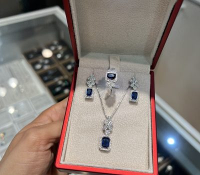 نیمست نقره جواهر یاقوت کبود 💙💎