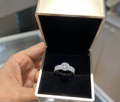 حلقه پشت حلقه نقره جواهر دو رنگ 🤤🫶