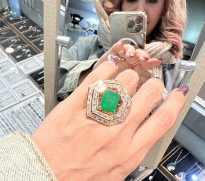 انگشتر طرح طلا ژورنالی جیپسون 💚