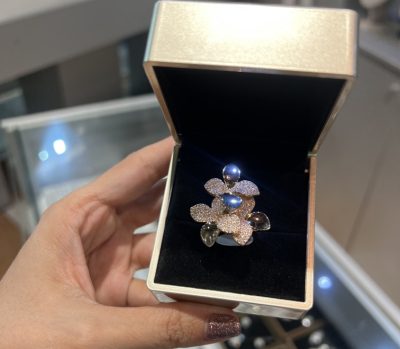 انگشتر طرح طلا ژورنالی ۳ گل 🌸🌸🌸