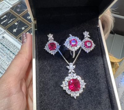 نیمست نقره جواهر لوکس یاقوت 💖💖💖