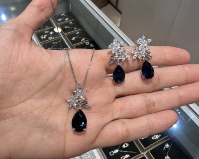 نیمست نقره جواهر یاقوت کبود 💙💙