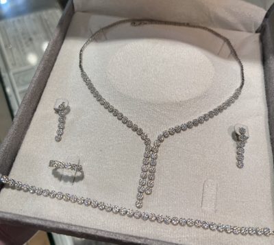 سرویس نقره جواهر لوکس فلاور 🌸💎 مدل کراواتی 👌