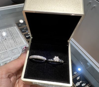 حلقه پشت حلقه نقره جواهر طرح فلاور 🌸💍