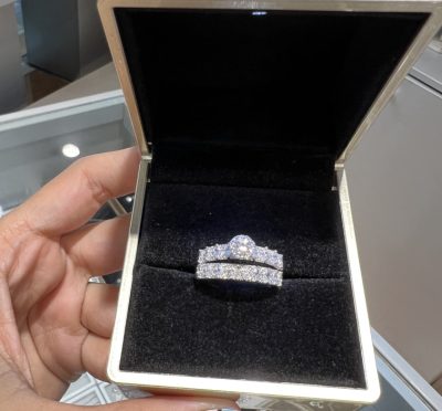 حلقه پشت حلقه نقره جواهر 💎💎🫶💍