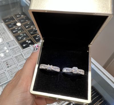 حلقه پشت حلقه نقره جواهر 🫶💍