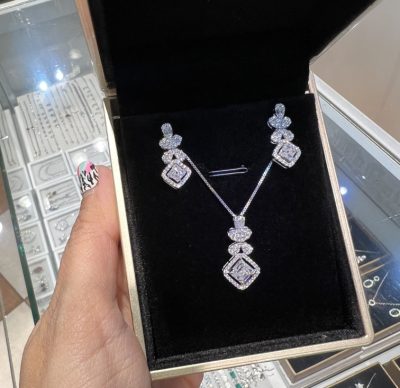 نیمست  نقره جواهر امرالدکات 💎🤍